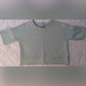 Ann Taylor Loft gray textured sweatshirt